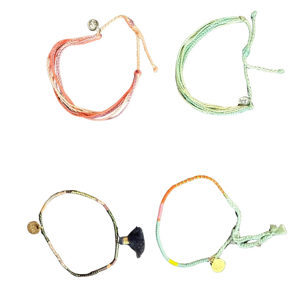 NEW Pura Vida & Beaded Friendship Bracelet Bundle – Set of 4, Adjustable, NWOT